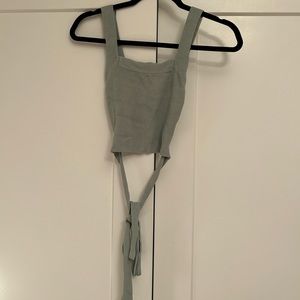 Urban Outfitters teal blue crop top